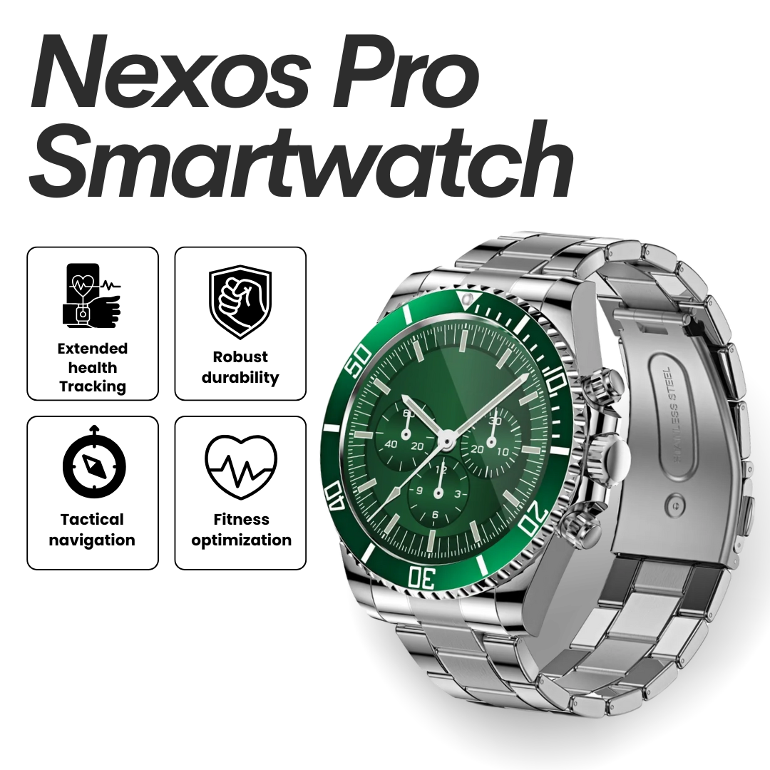 Nexos Pro Smartwatch - Indestructible Military Health Clock (2025)