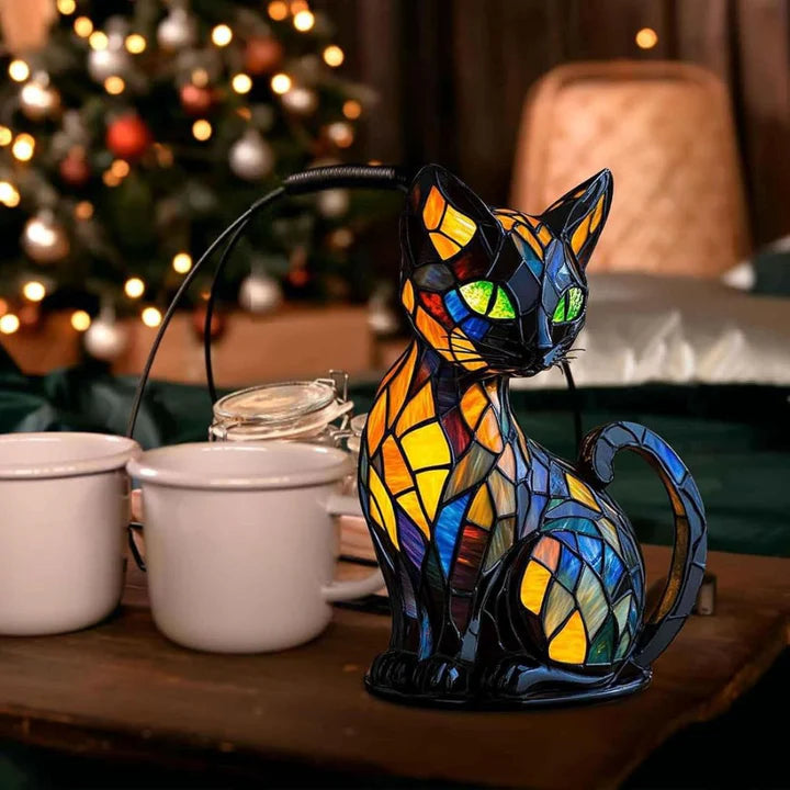 Luminous cat handmade lamp
