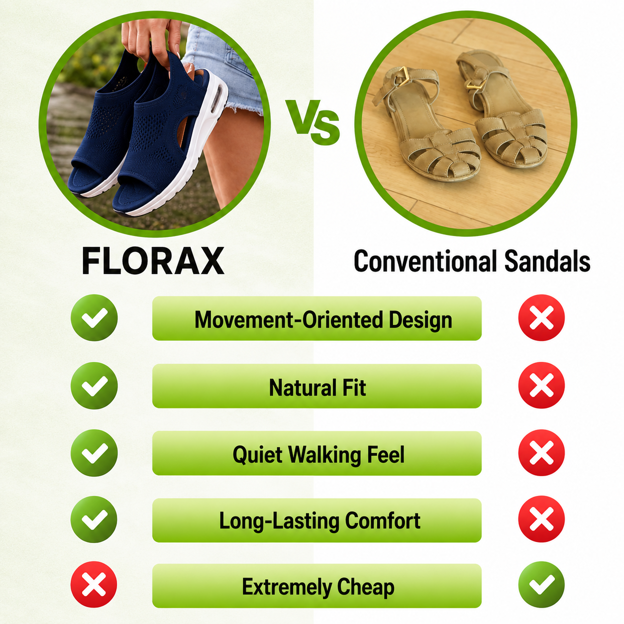 Florax™ - Pain-relieving comfort sandals | Non-slip & lightweight