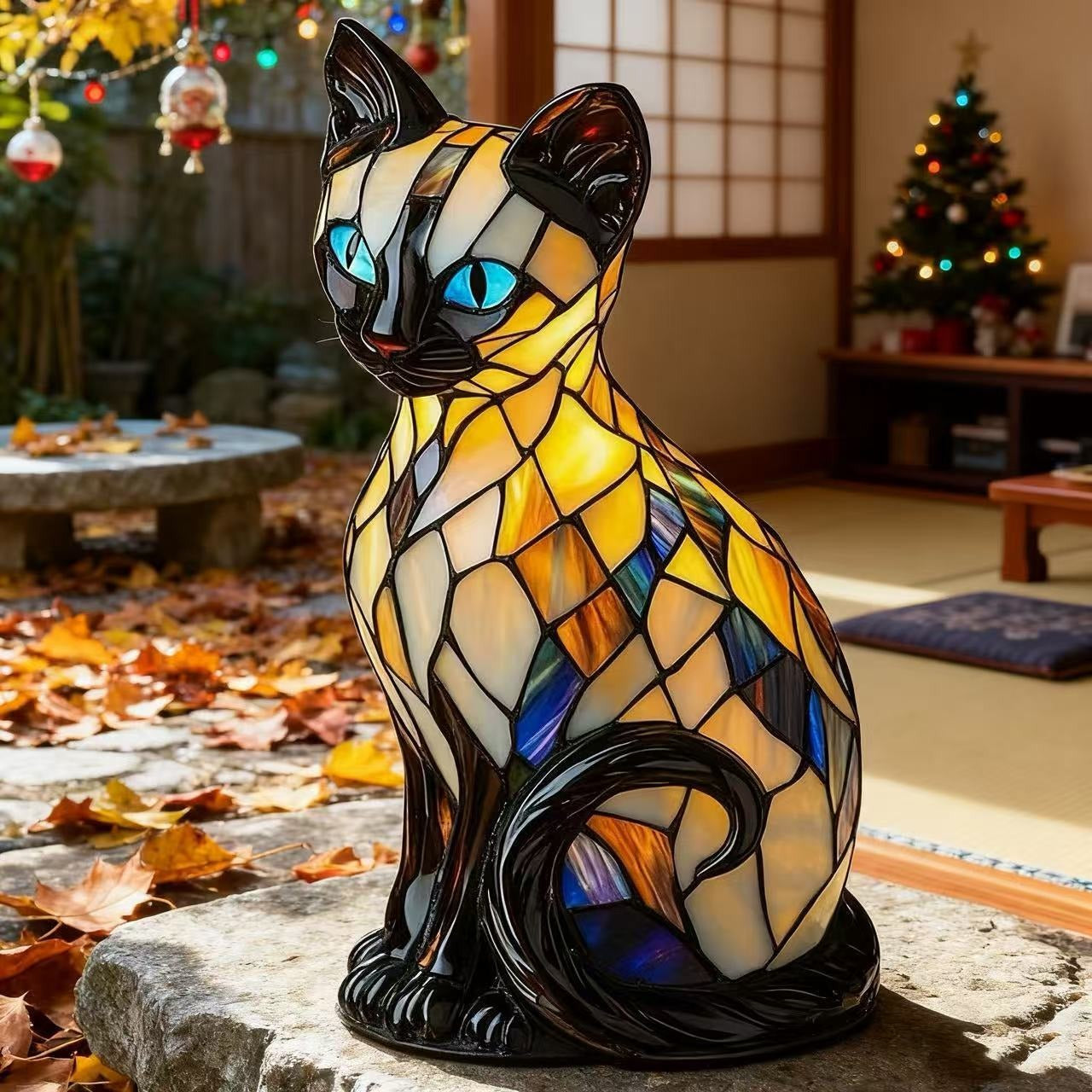 Luna luminous cat - handmade lamp that makes hearts shine