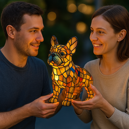 Luminous dog - handmade lamp that makes hearts shine
