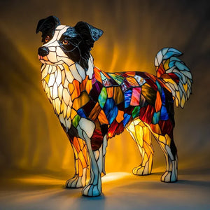 Luminous dog handmade lamp
