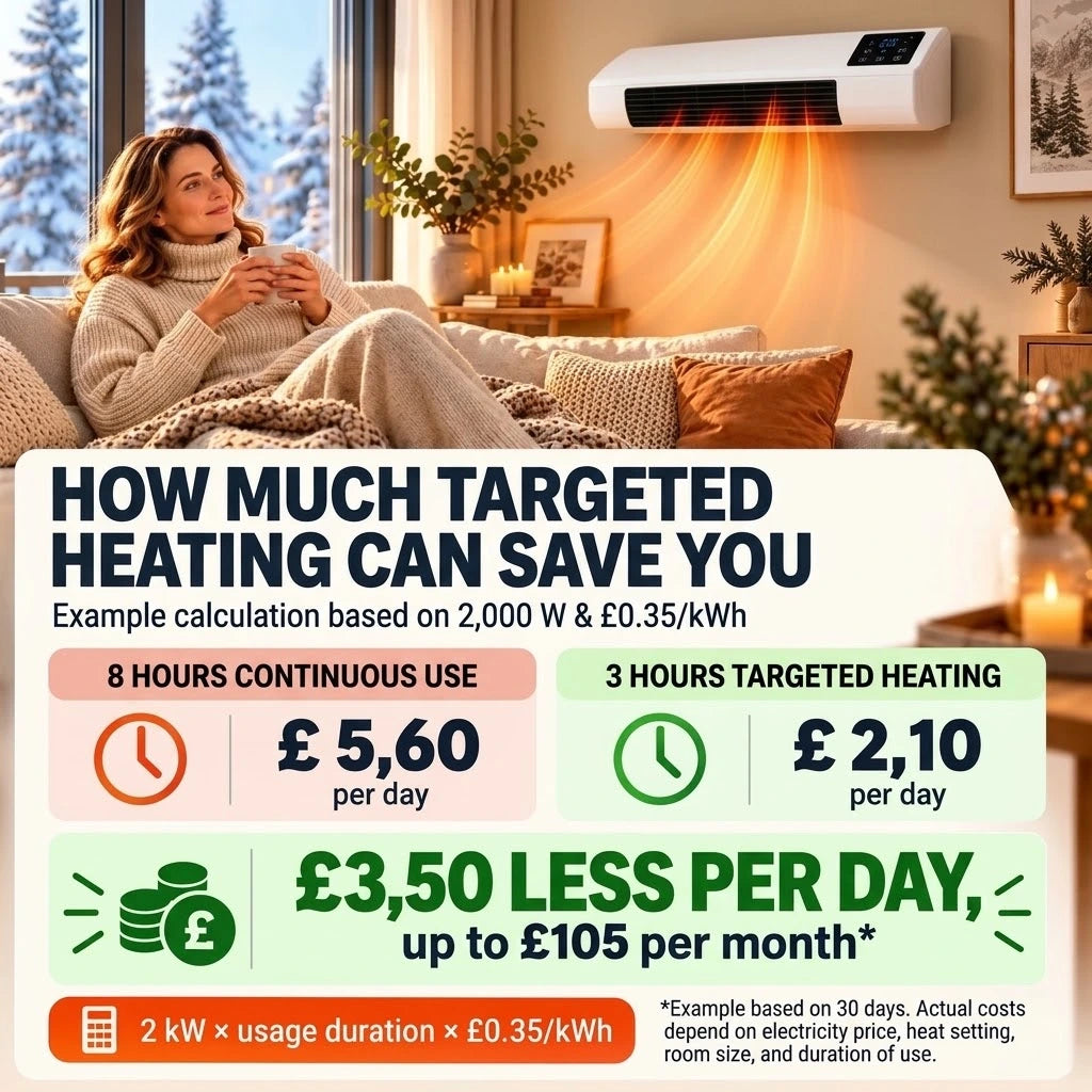 InstaWarm Pro – energy-saving portable comfort heater with high heating output & safety system | No installation required, up to 51 m²