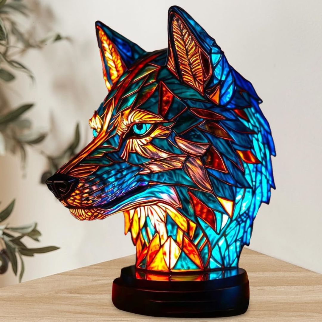 Light Wolf - handmade lamp that makes hearts shine