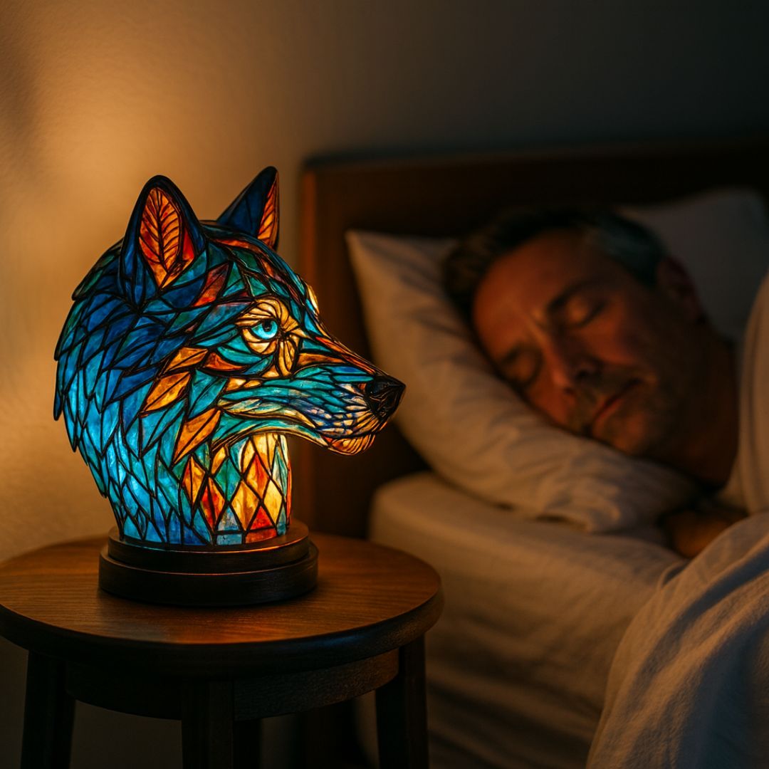 Light Wolf - handmade lamp that makes hearts shine
