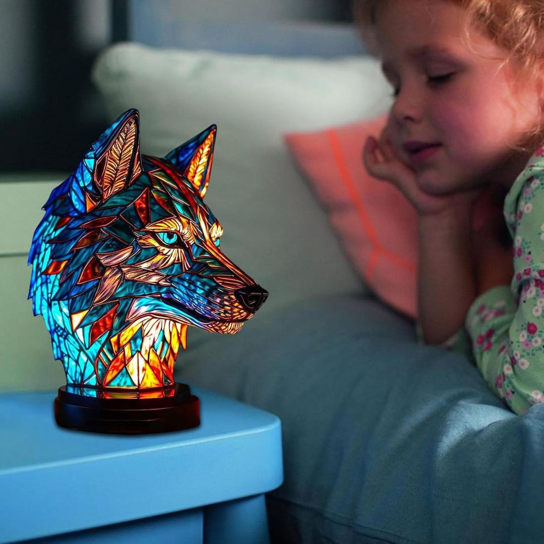 Light Wolf - handmade lamp that makes hearts shine