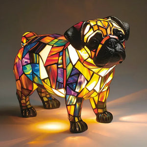 Luminous dog handmade lamp