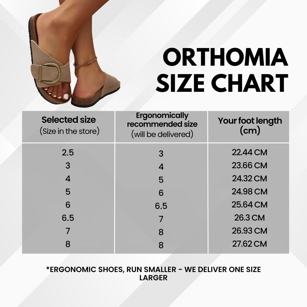 OrthoMia - Pain-relieving cork sandals with buckle belt design for women - Special Action 1+1 Free