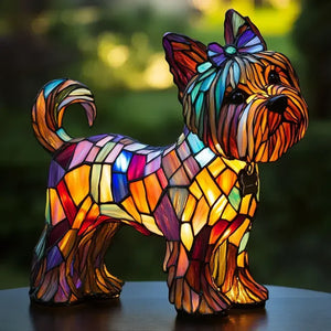 Luminous dog handmade lamp