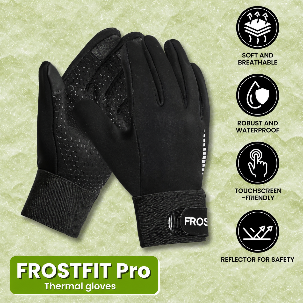 FROSTFIT PRO - Extremely non-slip & reflective thermal glove